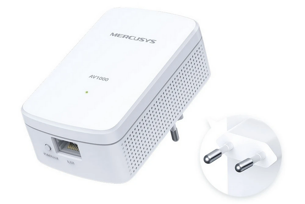 Powerline adapter mercusys mp500 kit, av1000, 1000 mbps, alb 2