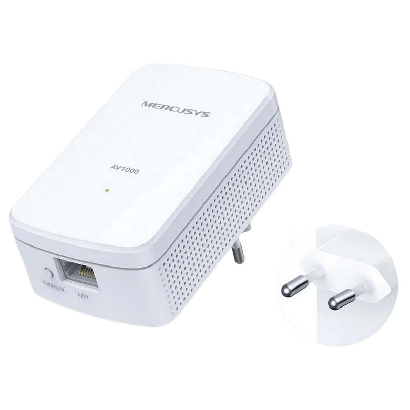 Powerline adapter mercusys mp500 kit, av1000, 1000 mbps, alb 7