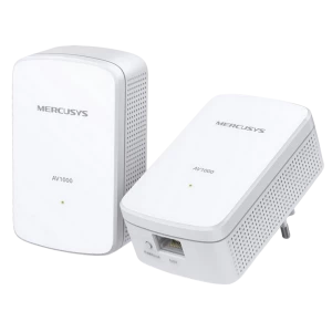 Адаптер Powerline MERCUSYS MP500 KIT, AV1000, 1000 Мбит/с, Белый