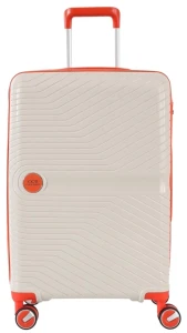 Valiză ccs 5239 l white/orange