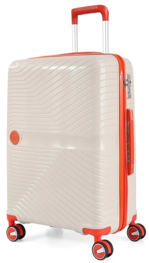 Valiză ccs 5239 l white/orange 2