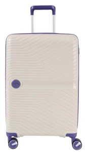 Valiză ccs 5239 m white/purple