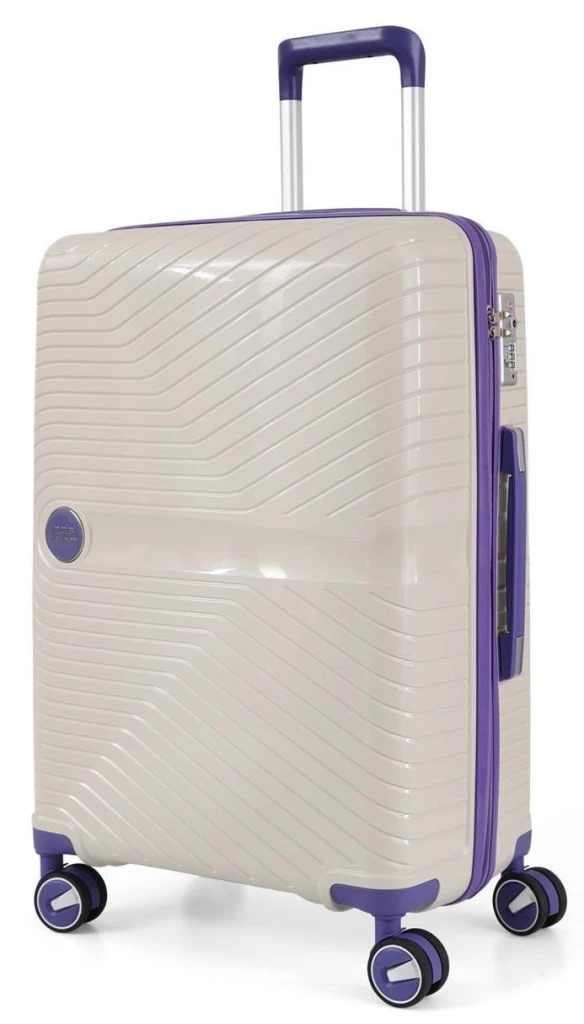 Valiză ccs 5239 m white/purple 2