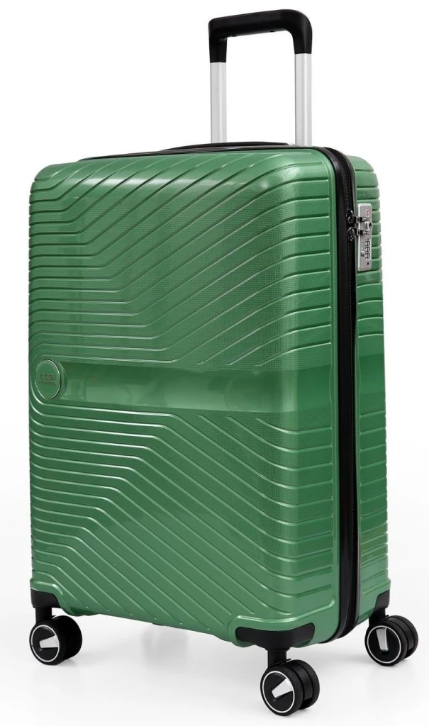 Valiză ccs 5239 s metalic green 3