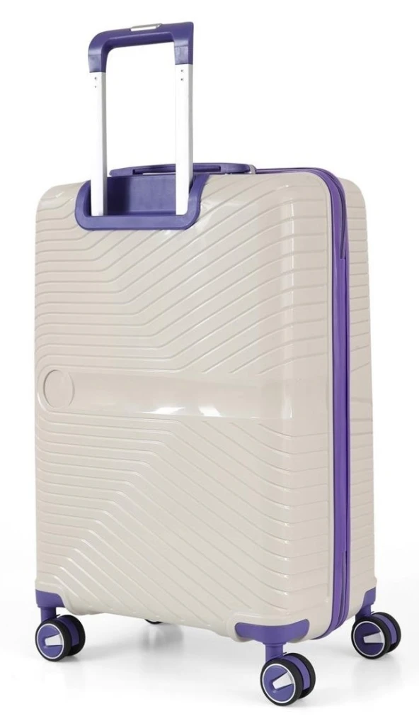 Valiză ccs 5239 s white/purple 4