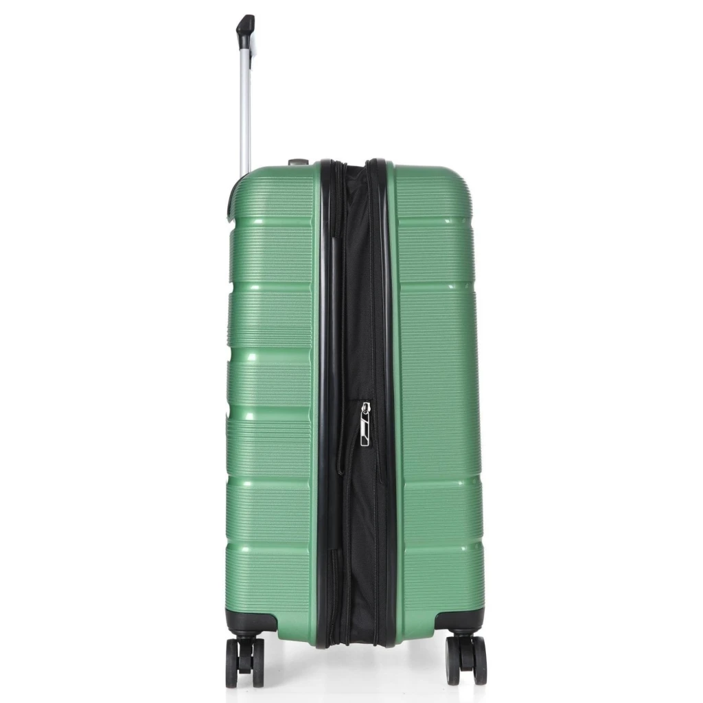Valiză ccs 5241 s metalic green 5