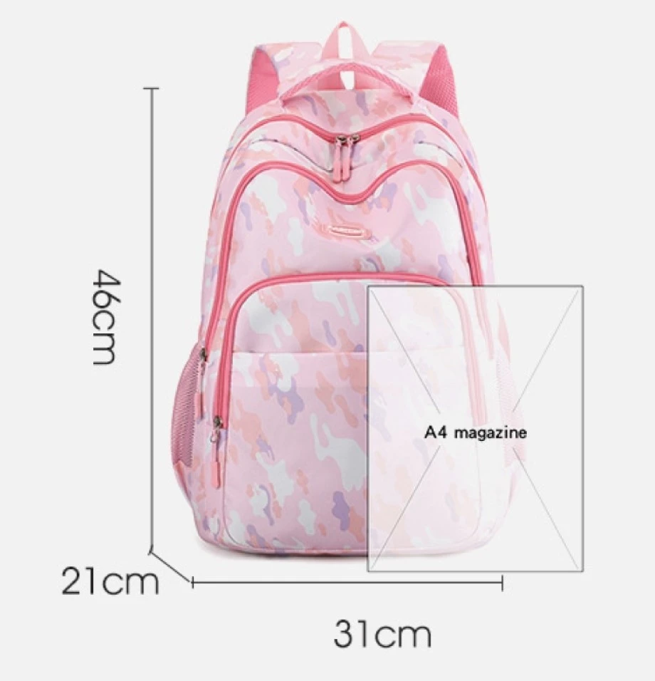 Rucsac școlar 4play at156 pink camouflage 3
