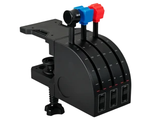 Gaming simulator de zbor logitech flight throttle quadrant, negru