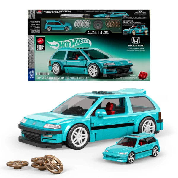 Mattel brick shop hot wheels honda civic ef personalizat 1990 2
