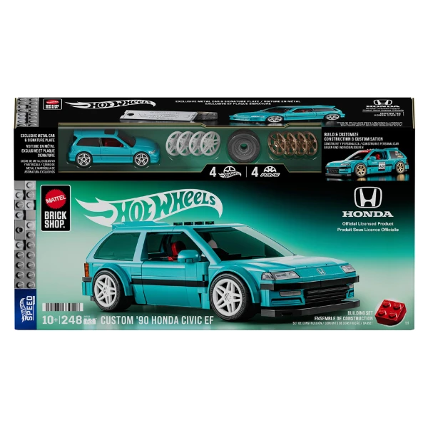 Mattel brick shop hot wheels honda civic ef personalizat 1990 3
