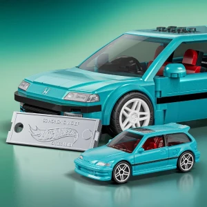 Mattel brick shop hot wheels honda civic ef personalizat 1990 Thumbnail 5