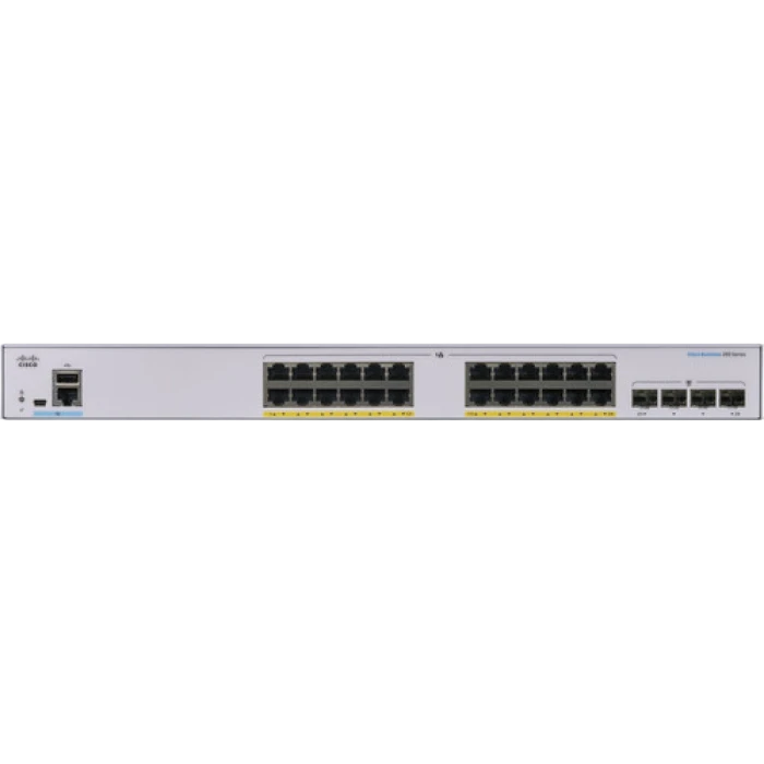 Switch de rețea cisco cbs250-24p-4g, 24x 10/100/1000 mbps 2