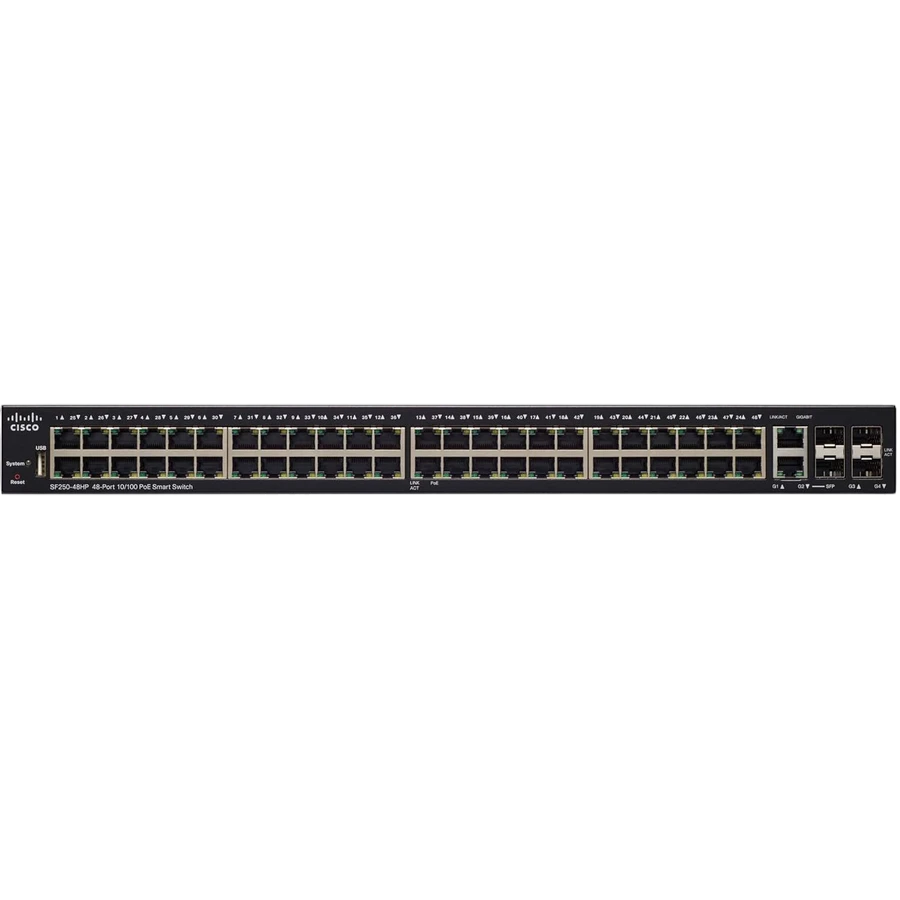 Switch de rețea cisco sf250-48, 4x 10/100 mbps, 4x sfp 5