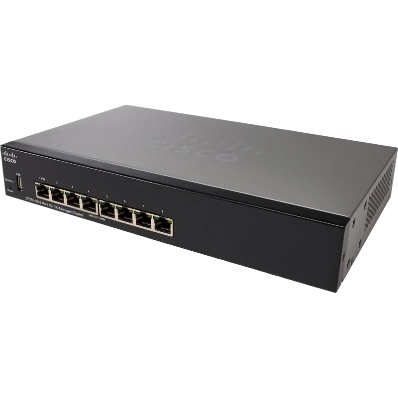 Switch de rețea cisco sf350-08, 8x 10/100 mbps 5