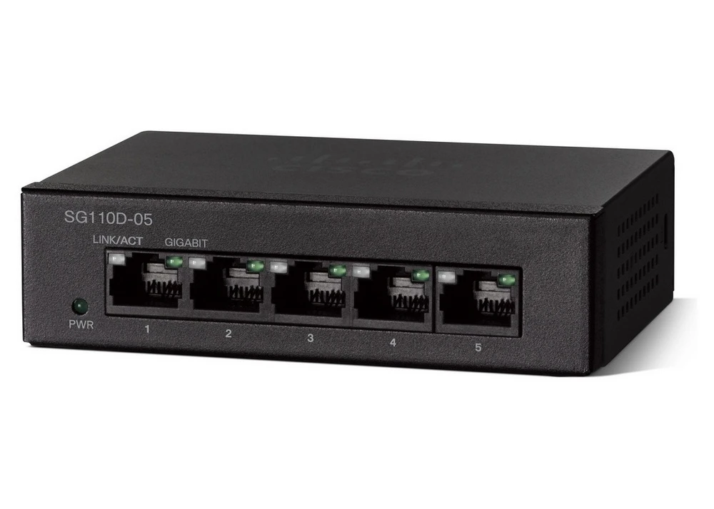 Switch de rețea cisco sg110d-05, 5x 10/100/1000 mbps 8