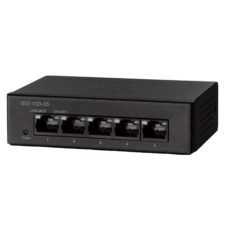 Switch de rețea cisco sg110d-05, 5x 10/100/1000 mbps 4