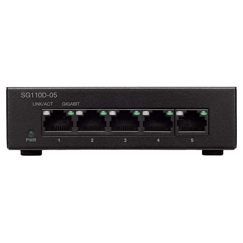 Switch de rețea cisco sg110d-05, 5x 10/100/1000 mbps 5