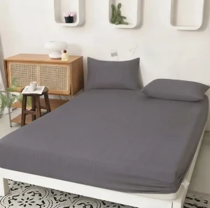 Set lenjerie de pat 3pcs 180x200cm, gri-închis (06-ms710-60-ev)