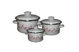 Set magnolia (lăptos) 3 buc (cratiță 2/3/5.5l) (nm - 1925)