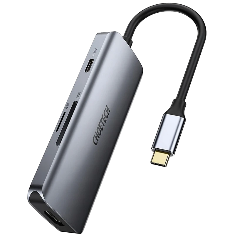 Usb-концентратор choetech hub-m19, серый 5