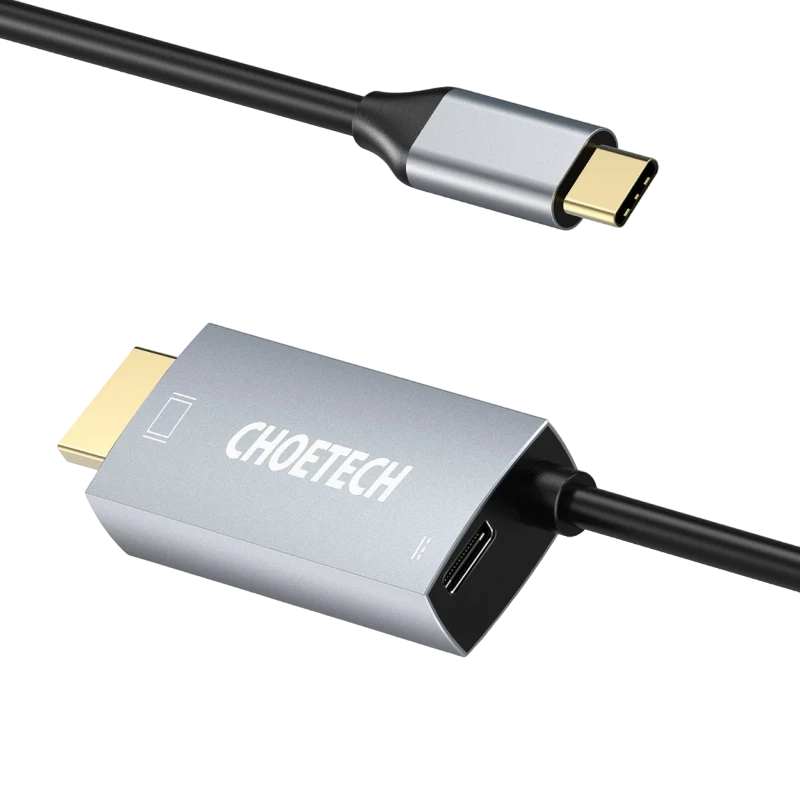 Adaptor usb choetech xch-m180, usb type-c (f) - hdmi (f), 1,8m, argintiu 5