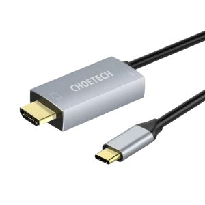 Адаптер USB Choetech XCH-M180, USB Type-C (F) - HDMI (F), 1,8м, Серебристый