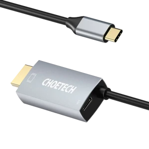 Adaptor usb choetech xch-m180, usb type-c (f) - hdmi (f), 1,8m, argintiu Thumbnail 5