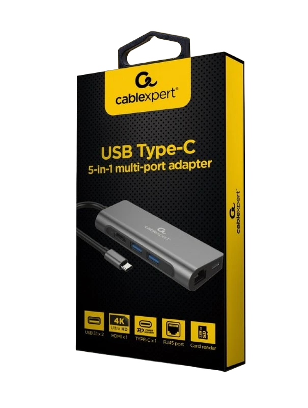 Док-станция gembird a-cm-combo5-05, серый 3