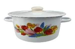 Кастрюля букет весны (молочный) 4,5l (1/4) (nm - 3006)