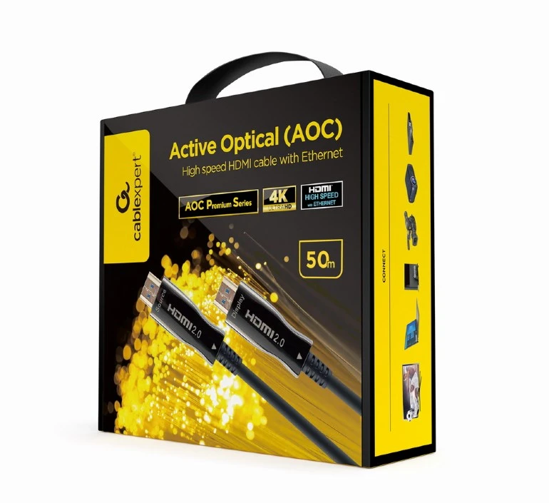 Видеокабель cablexpert ccbp-hdmi-aoc-50m-02, hdmi (m) - hdmi (m), 50 м, чёрный 3