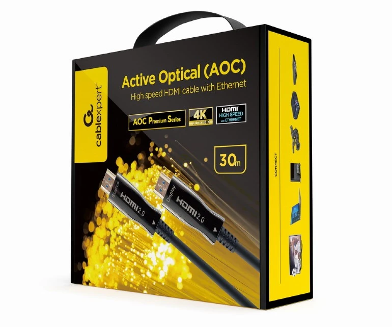 Видеокабель cablexpert ccbp-hdmi-aoc-30m-02, hdmi (m) - hdmi (m), 30 м, чёрный 4