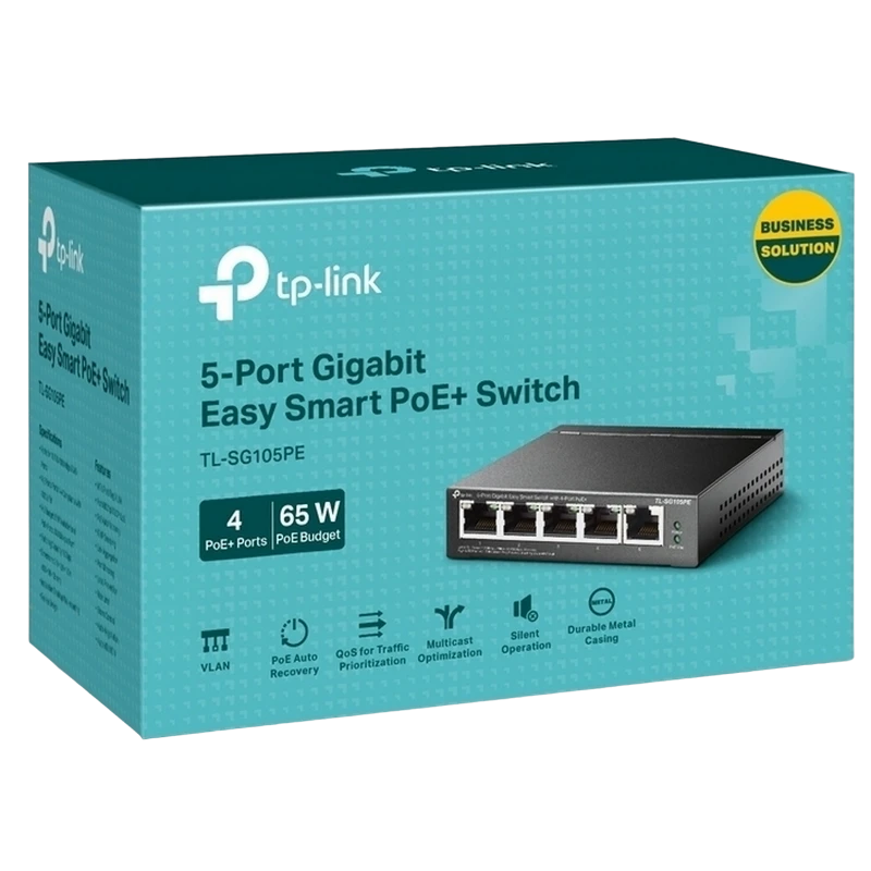 Poe коммутатор tp-link tl-sg105pe, 4x ieee 802.3af/at 3