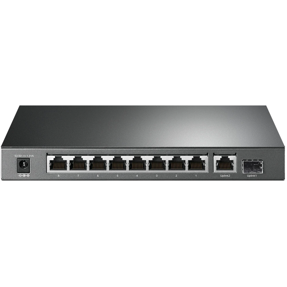 Коммутатор tp-link tl-sg1210p 10 портов 10/100/1000 мбит/с poe+, 8 poe+ портов, бюджет 63 вт, sfp, стальной корпус 2