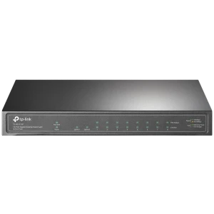Коммутатор tp-link tl-sg1210p 10 портов 10/100/1000 мбит/с poe+, 8 poe+ портов, бюджет 63 вт, sfp, стальной корпус