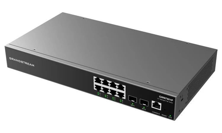 Comutator poe grandstream gwn7801p, ieee 802.3af/at 12