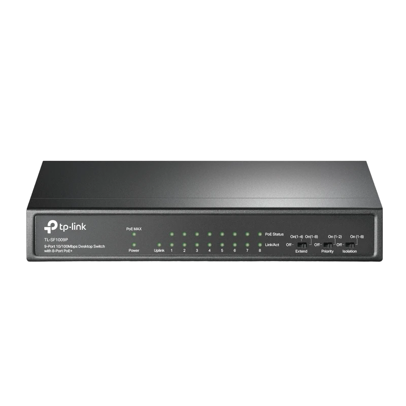 Poe коммутатор tp-link tl-sf1009p, 8x ieee 802.3af/at 3