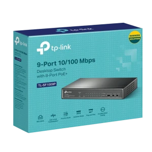 Poe коммутатор tp-link tl-sf1009p, 8x ieee 802.3af/at Thumbnail 4