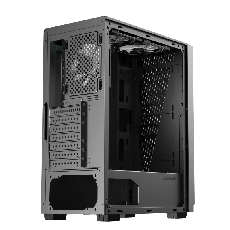 Компьютерный корпус gamemax prism, midi-tower, без блока питания, чёрный 10