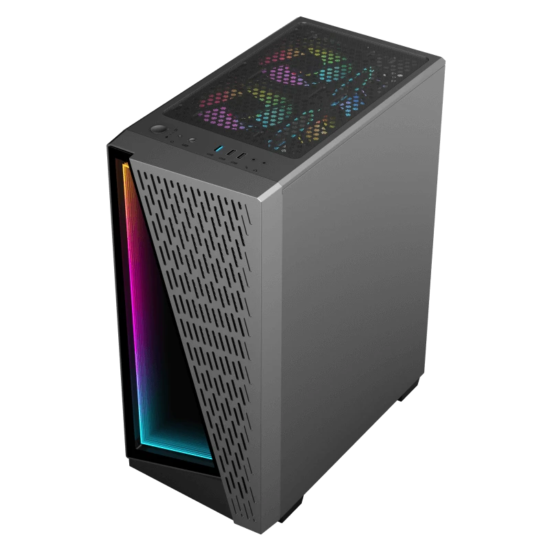 Компьютерный корпус gamemax prism, midi-tower, без блока питания, чёрный 5