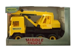 Mașină macara (galben) camion mediu în cutie (y - 291)
