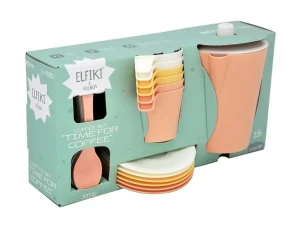 Set veselă elfiki timp pentru cafea (y - 525)