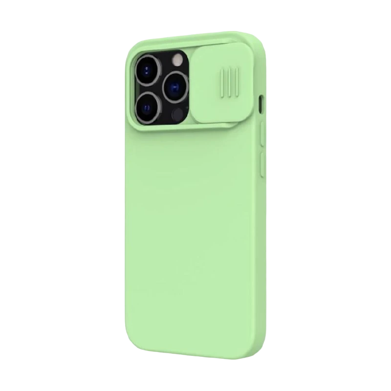 Husă nillkin iphone 13 pro, camshield silky silicone, mint green 5