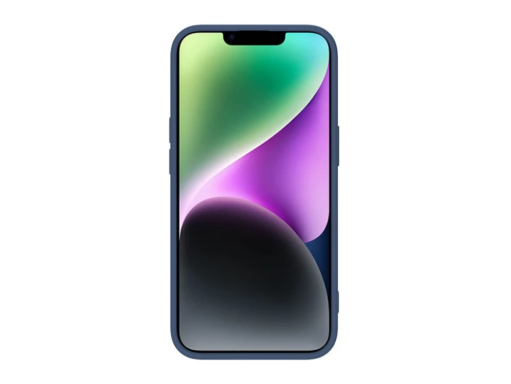 Чехол nillkin iphone 14, camshield silky silicone, синий 2