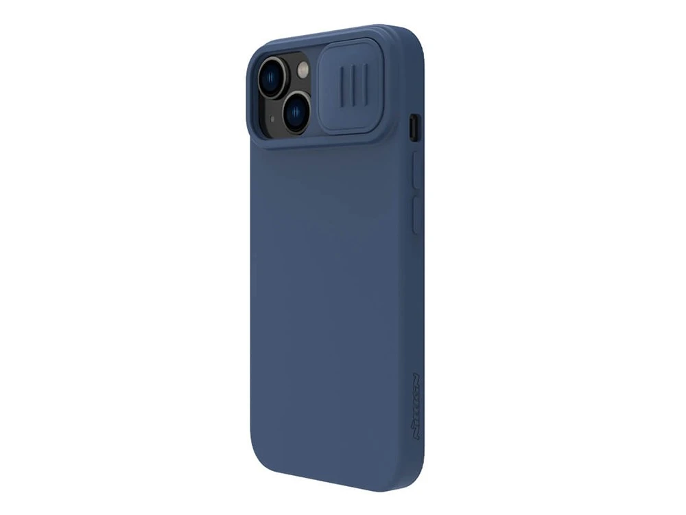 Чехол nillkin iphone 14, camshield silky silicone, синий 4