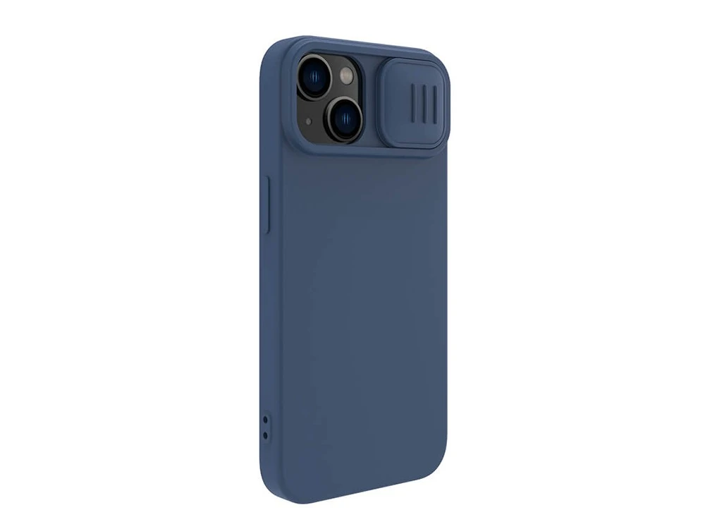Чехол nillkin iphone 14, camshield silky silicone, синий 3