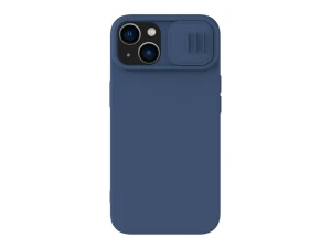 Чехол nillkin iphone 14, camshield silky silicone, синий
