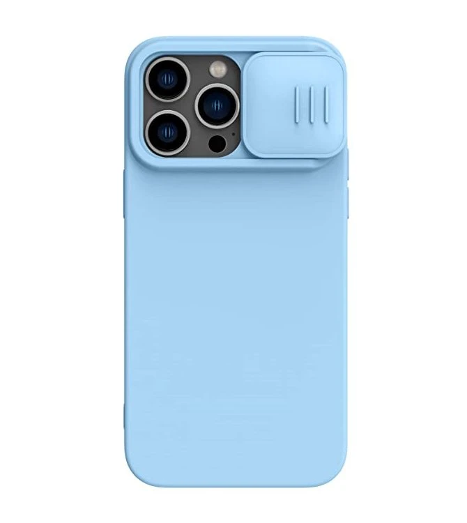 Husă nillkin iphone 14 pro max, camshield silky silicone, blue haze 2