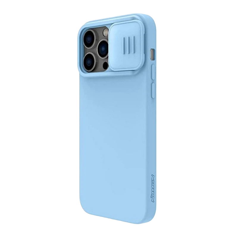 Husă nillkin iphone 14 pro max, camshield silky silicone, blue haze 3