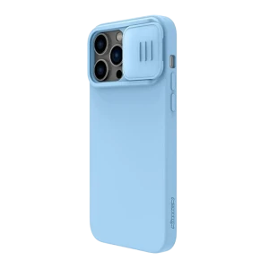 Husă nillkin iphone 14 pro max, camshield silky silicone, blue haze Thumbnail 3