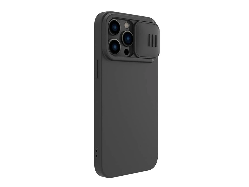 Чехол nillkin iphone 14 pro max, camshield silky silicone, чёрный 10